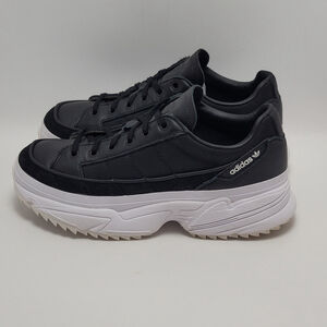 Adidas Originals Women's Kiellor Black White Low Top Platform SneakerSize 8.5